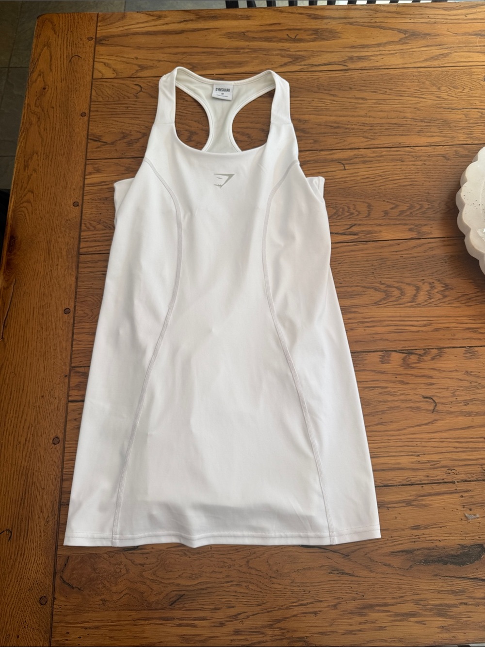 Gymshark White Racerback Performance dress